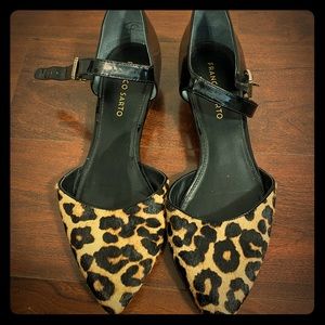 Franco Sarto Leopard Print Calf Hair Flats